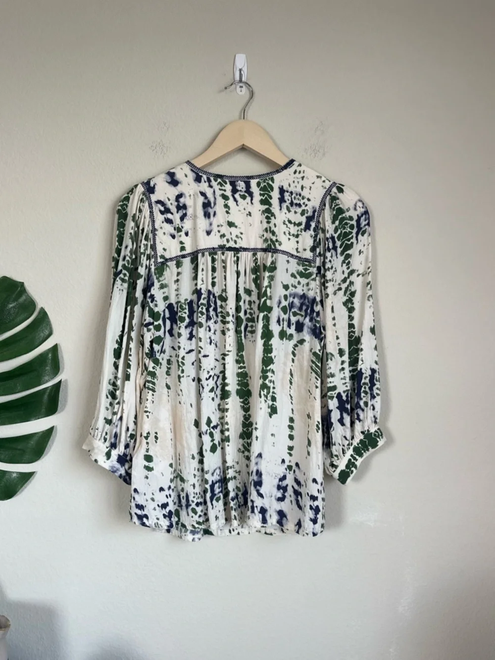BA&SH Idris Abstract Tie Dye Print Blouse - Picture 5 of 16